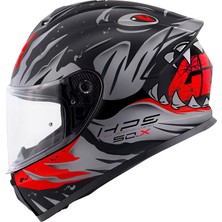 Givi 50.x Sharkbıte Mat Siyah-Gri-Kırmızı Full Face Motosiklet Kaskı