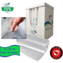 Balonlu Naylon Sargı 50 cm En 10 Metre Boyunda Havalı Eşya Koruma Ambalaj Pat Pat