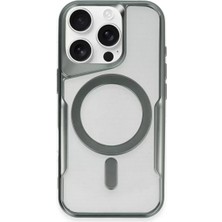 Senka Newface Iphone 16 Pro Kılıf Boyi Magsafe Silikon Kapak - Yeşil