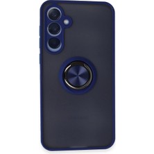 Alvera Galaxy A55 5g Kılıf Montreal Yüzüklü Kapak - Lacivert