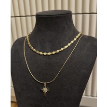 Luckyb Store 2'li Vip 14 K Kuzey Yıldızı Kolye