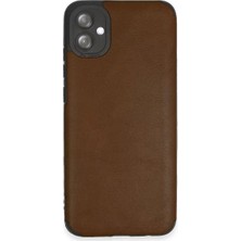 Senka Newface Samsung Galaxy A04E Kılıf Loop Deri Silikon - Kahverengi