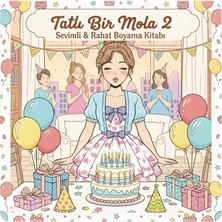 M&H Coloring Tatlı Bir Mola 2 - 21X21 cm Boyama Kitabı, Çocuk ve Yetişkinler Için