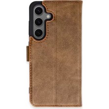 Senka Newface Samsung Galaxy S24 Plus Kılıf Trend S Plus Kapaklı Kılıf - Taba