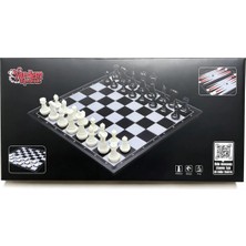 Depozee VRD10661 Katlanabilir Satranç Tavla ve Dama Seti