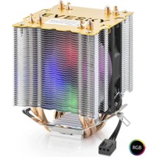 Vice Avm Cpu Işlemci Kule Tipi Soğutucu 500 Serisi Çift Fanlı 4 Bakır Borulu Rgb - Siyah ND2604105023 Tg-V