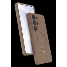 Pileli Store Pilelistore   Samsung Galaxy S26 Ultra Regal Magsafe Standlı Kapak - Çöl Titanyum