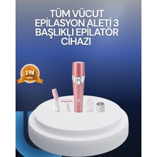 Pileli Store Pilelistore  Yüz ve Vücut Tüy Temizleme Makinesi 3 Farklı Başlıklı