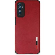 Senka Newface Samsung Galaxy M52 5g Kılıf Loop Deri Silikon - Kırmızı