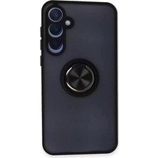 Senka Newface Samsung Galaxy A55 5g Kılıf Montreal Yüzüklü Silikon Kapak - Siyah