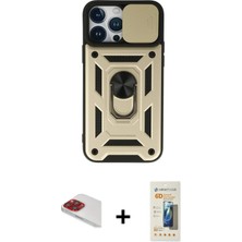 Masa Dostu Ieg™ iPhone 13 Pro Max Kılıf Ahenk Klasik - Siyah 6d Mat Seramik Hayalet Nano Ekran Koruyucu + K