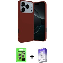 Masa Dostu Ieg™ iPhone 17 Pro Kılıf Kozmos Yansıma Özel Seri - Siyah Bilvis 5in1 3D Magic Cam Ekran Koruy