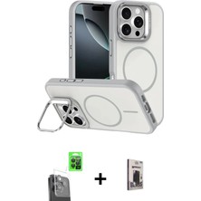 Masa Dostu Ieg™ iPhone 16 Pro Max Kılıf Çekirdek Klasik - Siyah Bilvis Hayalet Cam Ekran Koruyucu + Siyah