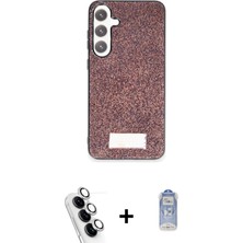 Masa Dostu Ieg™ Galaxy A25 5g Kılıf Vadi Klasik Serisi - Siyah Joko Magic 5d Cam + Gümüş Valdez Metal Ka