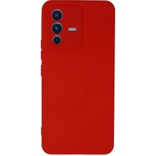 İlkyaz Fashion Vivo V23 5g Kılıf Nano Içi Kadife Silikon - Kırmızı