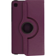 İlkyaz Fashion Samsung Galaxy T220 Tab A7 Lite 8.7 Kılıf 360 Tablet Deri Kılıf - Mürdüm