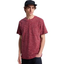 Quiksilver  Lopaz Striped S Kırmızı Erkek Tshirt