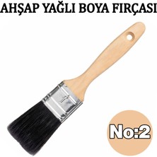 Badem10 Ahşap Saplı Yağlı Boya Fırçası No:2 Profesyonel Seri Boya Fırçası Ergonomik Tutuş Kolay Uygulama