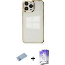 Masa Dostu Ieg™ iPhone 13 Pro Max Kılıf Doruk Doku Prime - Siyah Bilvis 5in1 3D Magic Cam Ekran Koruyucu +