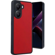 İlkyaz Fashion Xiaomi Poco X7 Pro Kılıf Aras Deri Kapak - Kırmızı