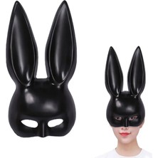 Vice Avm Siyah Renk Ekstra Lüks Uzun Tavşan Maskesi 35X16 CM105304 Tg-V