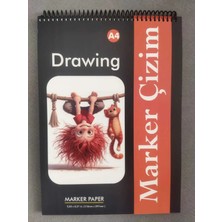 Marker Çizim Defteri, Eskiz Defteri, A4 Boyutunda
