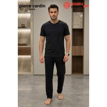 Pierre Cardin Paris Premium Erkek %100 Pamuklu Rahat Kalıp Cepli Kısa Kollu Pijama Takım