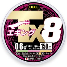 Yozuri Duel Tx8 Ip Misina  Multı Color 0.15MM-150MT-7.7KG