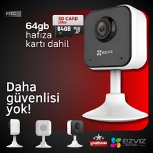 Ezviz H1-C Wi-Fi 1080P Geniş Açılı Kamera - 64GB Hafıza Kartı Dahil
