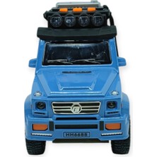 tp Sesli Işıklı Metal Off- Road Araba 17 cm - D700-04 - Mavi (Lisinya)