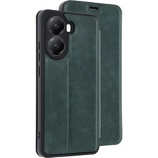 İlkyaz Fashion Xiaomi Poco X7 Pro Kılıf Flip Cover - Koyu Yeşil
