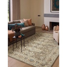 Pera Halı Geometrik Etnik Desenli Kahve ve Toprak Tonları Vintage Halı - FMBH07