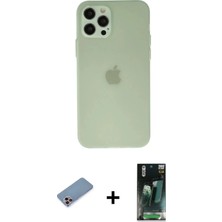 Masa Dostu Ieg™ iPhone 12 Pro Kılıf Atlas Minimal Prime - Şeffaf 360 Full Body Arka Koruyucu + Pembe Shine