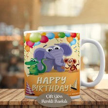 Asilmeydan Happy Birthday Partideki Hayvanlar Kupa Bardak Hediyelik-703
