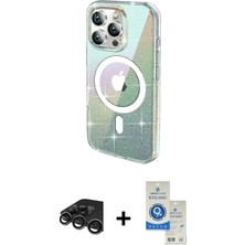 Masa Dostu Ieg™ iPhone 15 Pro Kılıf Odak Modern Serisi - Şeffaf Royal Nano Ekran Koruyucu + Titanyum Gri R