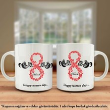 Asilmeydan 8 Mart Dünya Kadınlar Günü Kutlu Olsun Renkli Baskılı  Kupa Bardak MD1