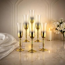 Rova Tr Lale Serisi 6’li Lüks Kesim Kadeh Seti - Çeyizlik Modern Kadeh - 6 Kişilik Lüks Kadeh Serisi