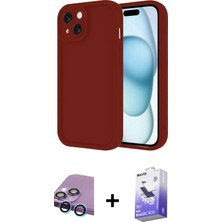 Masa Dostu Ieg™ iPhone 14 Kılıf Yankı Yansıma Özel Seri - Siyah Bilvis 5in1 5d Magic Hayalet Cam Ekran K