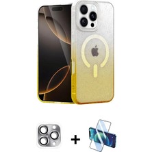 Masa Dostu Ieg™ iPhone 16 Pro Max Kılıf Eksen Minimal Özel Seri - Siyah 3D Antistatik Cam Ekran Koruyucu +