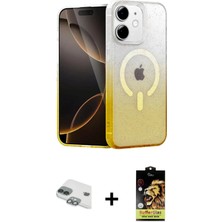 Masa Dostu Ieg™ iPhone 11 Kılıf Eksen Minimal Özel Seri - Siyah Buffer Cam Ekran Koruyucu + Yeşil Pers Al
