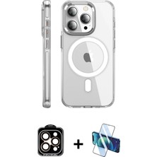 Masa Dostu Ieg™ iPhone 15 Pro Max Kılıf Nova Doku - Siyah 3D Antistatik Seramik Nano Ekran Koruyucu + Turun