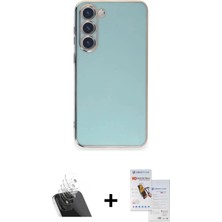 Masa Dostu Ieg™ Galaxy S23 Plus Kılıf Yankı Serisi - Siyah Seramik Nano Ekran Koruyucu + Şeffaf Kamera Le