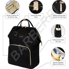 Calperia Çok Amaçlı Anne Bebek Bakım Sırt Çantası Klasik Siyah