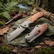 Knivox Browning YA-DA104 Ahşap Kabze Survival Tanto Kamp Çakısı