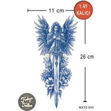 Trakya Tattoo 1 Ay Kalıcı Dövme Büyük Boy Yarım Kol Bacak ve Kol Şövalye Geçici Dövme