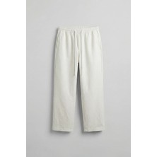 Abluka Online Erkek Relaxed Fit Jakar Desenli Bağcıklı Pantolon Ekru