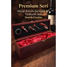Wolawood Premium Seri Ahşap Kutulu Şaraplık & Tirbuşon Seti – Lüks Tasarım, Sınırlı Üretim, Şık Hediye Seçeneği