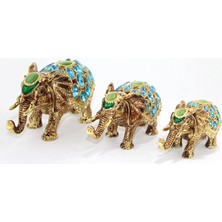 Fun And Market Buğz Swarovski Taşlı 3'lü Fil Figürü Model 2