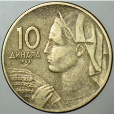 Banknoting Yugoslavya 10 Dinar 1963 Tito Dönemi.