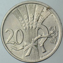 Banknoting Çekoslovakya 20 Haleru 1921 Çilaltı.